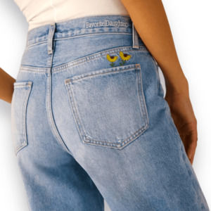 FAVORITE DAUGHTER The Tommy Mid Rise Boyfriend Jeans In Blue